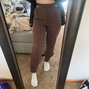 brown XS sweatpants